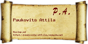 Paukovits Attila névjegykártya